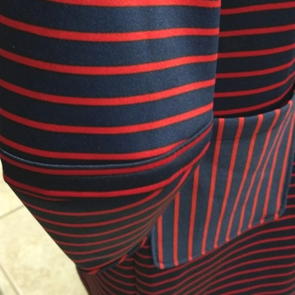 LDT Faith Scuba Lantern Striped Mini Dress - Picture 6 of 8